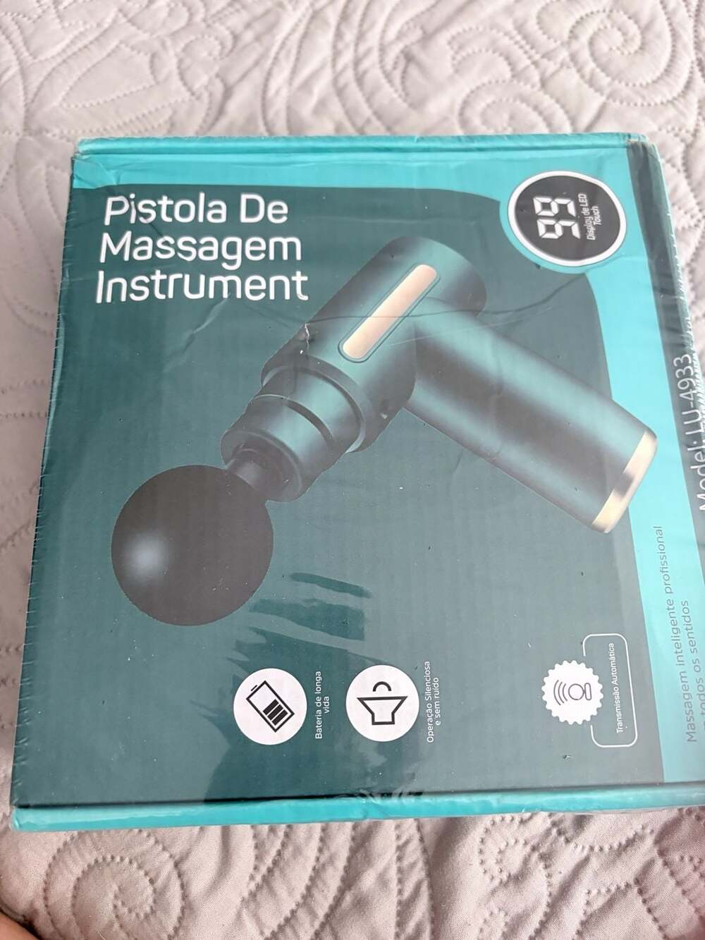 LU-4933 Portable Deep Tissue Muscle Massage Gun with 4 Heads